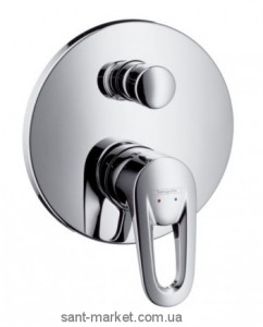 Змішувач прихований (вбудований) Hansgrohe колекція Metris Metropol E хром 14477000