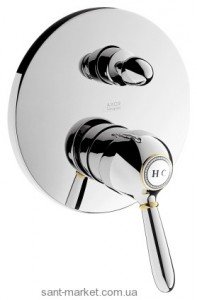 Змішувач прихований (вбудований) Hansgrohe колекція Axor Carlton хром / золото 17417090