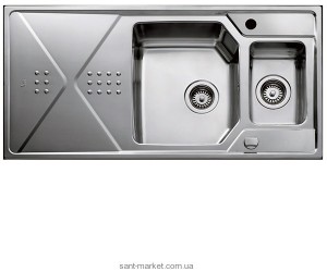 Мойка для кухни прямоугольная Teka EXPRESSION 1B 1/2 B 1D  1.5 чаши  оборачиваемое крыло  врезная  нержавеющая сталь  хром 12126011