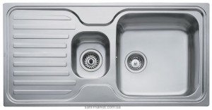 Мийка для кухні прямокутна Teka CLASSIC 1 1/2 B 1D 1.5 чаші обертається крило врізна нержавіюча сталь металік Мікротекстура 10119053