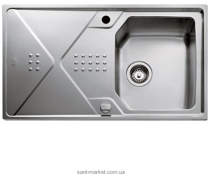 Мийка для кухні прямокутна Teka EXPRESSION 1B 1D 86 обертається крило врізна нержавіюча сталь хром мікродекор 12126012