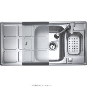 Мойка для кухни прямоугольная Teka CUADRO 60 B  1.5 чаши  оборачиваемое крыло  врезная  нержавеющая сталь  хром 88012
