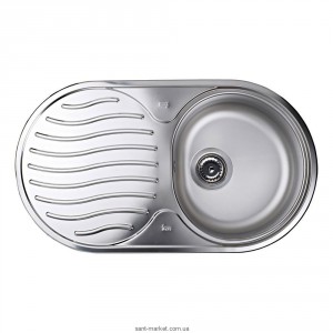 Мойка для кухни овальная Teka DR 78 1B 1D оборачиваемое крыло  врезная  нержавеющая сталь  хром матовая 10130001