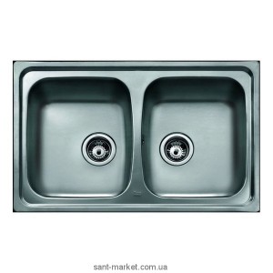 Мийка для кухні прямокутна Teka Basico 79 2B 2 чаші врізна нержавіюча сталь хром матова 11124025