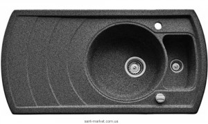 Мойка для кухни нестандартная TEKA ZENO 60B TG  1.5 чаши  оборачиваемое крыло  врезная  гранит  черный металлик 88520