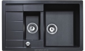 Мийка для кухні Teka Astral 60 B-TG 2 чаші обертаємося врізна чорний металік 88957