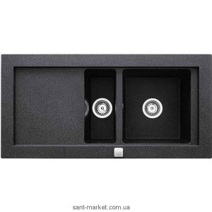 Мийка для кухні прямокутна TEKA AURA 60B TG 1.5 чаші обертається крило врізна граніт антрацит 88404