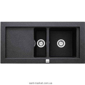 Мойка для кухни прямоугольная TEKA AURA 60B TG  1.5 чаши  оборачиваемое крыло  врезная  гранит  антрацит 88404