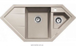 Мойка для кухни трапециевидная TEKA ASTRAL 80 E-TG  1.5 чаши  крыло слева  врезная  гранит  песок 88900