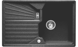 Мойка для кухни прямоугольная TEKA CASCAD 45B TG оборачиваемое крыло  врезная  гранит  чёрный металлик 88636