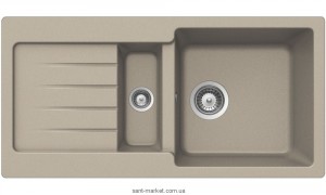 Мийка для кухні прямокутна TEKA KEA 60 B-TG 1.5 чаші обертається крило врізна граніт пісок 88794