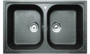 Мийка для кухні прямокутна TEKA ALBA 90B TG 2 чаші врізна граніт антрацит 88689