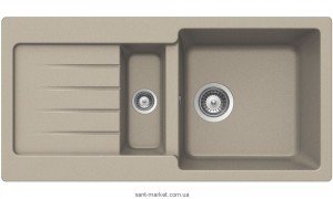 Мийка для кухні прямокутна TEKA KEA 60 B-TG 1.5 чаші обертається крило врізна граніт пісок 88794