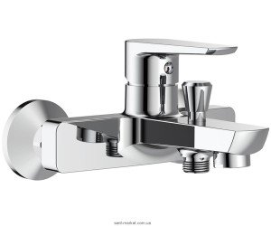 Змішувач одинважільний для ванни з коротким виливом Imprese колекція Breclav хром 10245