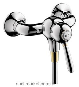 Смеситель для душа настенный однорычажный Hansgrohe коллекция Axor Carlton хром/золото 17610090