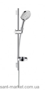 Душевой гарнитур со штангой Hansgrohe коллекция Raindance Select S Unica хром/белый 26631400