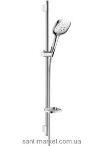 Душовий гарнітур зі штангою Hansgrohe колекція Raindance Select E з мильницею хром 27857000