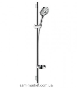 Душевой гарнитур со штангой Hansgrohe коллекция Raindance Select S EcoSmart хром/белый 26633400