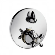 Змішувач з термостатом прихований (вбудований) Hansgrohe колекція Axor Carlton хром / золото 17725090