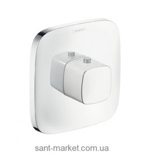 Змішувач для душа вбудований із термостатом Hansgrohe колекція PuraVida білий / хром 15772400