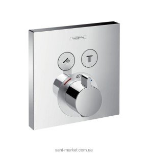 Смеситель для душа встраиваемый с термостатом Hansgrohe коллекция Shower Select хром 15763000