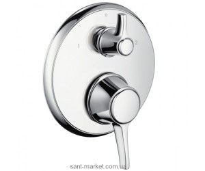 Змішувач з термостатом прихований (вбудований) Hansgrohe колекція Ecostat Classic сталь 15753820