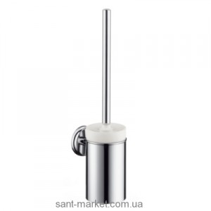 Hansgrohe Logis Classic Набор для WC керамический  с держателем  шлифованый никель 41632820