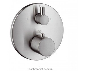 Смеситель с термостатом скрытый (встраиваемый) Hansgrohe коллекция Axor Uno сталь 38720800