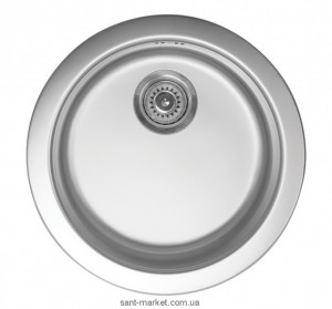 Мойка для кухни круглая Metalac VENERA C врезная  нержавеющая сталь  хром  матовая 049344