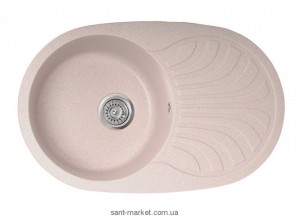 Мийка для кухні овальна Metalac X GRANIT VENERA PLUS крило опціонально врізна граніт бежева 129071