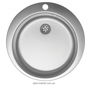 Мойка для кухни круглая Metalac VENERA E врезная  нержавеющая сталь  хром 123792
