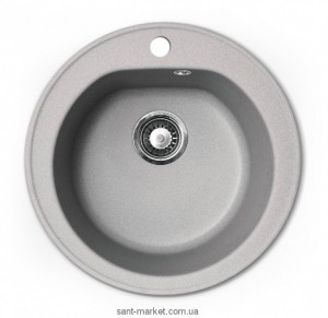 Мийка для кухні кругла Metalac X GRANIT VENERA врізна граніт сіра 113003