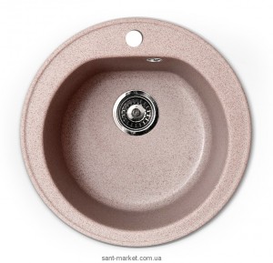 Мойка для кухни круглая Metalac X GRANIT VENERA врезная  гранит  бежевая 113004