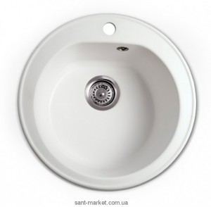 Мойка для кухни круглая Metalac X GRANIT VENERA врезная  гранит  белая 123261