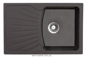 Мойка для кухни прямоугольная Metalac X GRANIT QUADRO PLUS крыло опционально  врезная  гранит  черная 137410