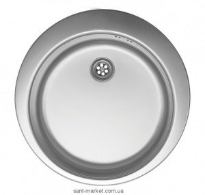 Мийка для кухні кругла Metalac VENERA E врізна нержавіюча сталь хром матова 123787