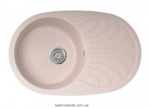 Мийка для кухні овальна Metalac X GRANIT VENERA PLUS крило опціонально врізна граніт бежева 129071