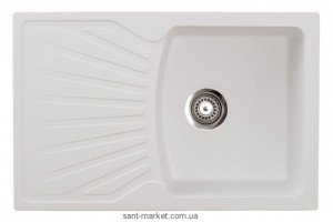 Мийка для кухні прямокутна Metalac X GRANIT QUADRO PLUS крило опціонально врізна граніт біла 137409