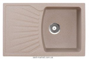 Мийка для кухні прямокутна Metalac X GRANIT QUADRO PLUS крило опціонально врізна граніт бежева 137412