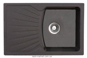 Мийка для кухні прямокутна Metalac X GRANIT QUADRO PLUS крило опціонально врізна граніт чорна 137410