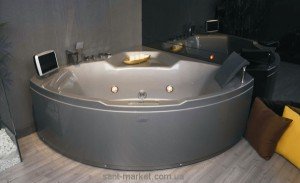 Ванна с гидро и аэромассажем акриловая угловая Appollo 150х150х61 АТ-9002 TV