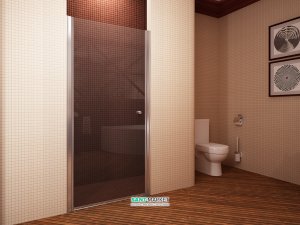 Душові двері в нішу Koller Pool Waterfall line скляна орні 80х195 QP10