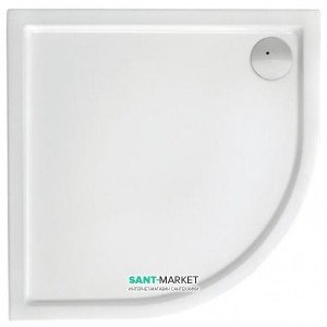 Душевой поддон акриловый четверть круга Roca Malaga Rondo 90х90х13.5 белый 276260000