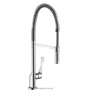 Смеситель для кухни с выдвижной лейкой Hansgrohe Axor Citterio Semi Pro однорычажный 39840800
