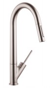 Смеситель для кухни с выдвижной лейкой Hansgrohe Axor Starck однорычажный 10821800
