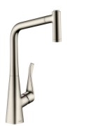 Смеситель для кухни с выдвижной лейкой Hansgrohe Metris однорычажный 14820800