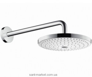 Верхний душ с тропическим душем Hansgrohe коллекция Raindance Select S хром/белый 26466400