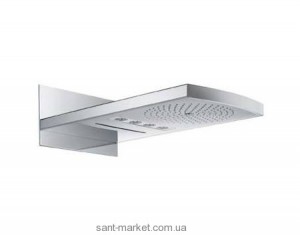 Верхній душ з тропічним душем Hansgrohe колекція Raindance Rainfall хром / білий 28410400