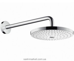Верхній душ з тропічним душем Hansgrohe колекція Raindance Select S хром / білий 26466400