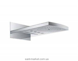 Верхний душ с тропическим душем Hansgrohe коллекция Raindance Rainfall хром/белый 28410400